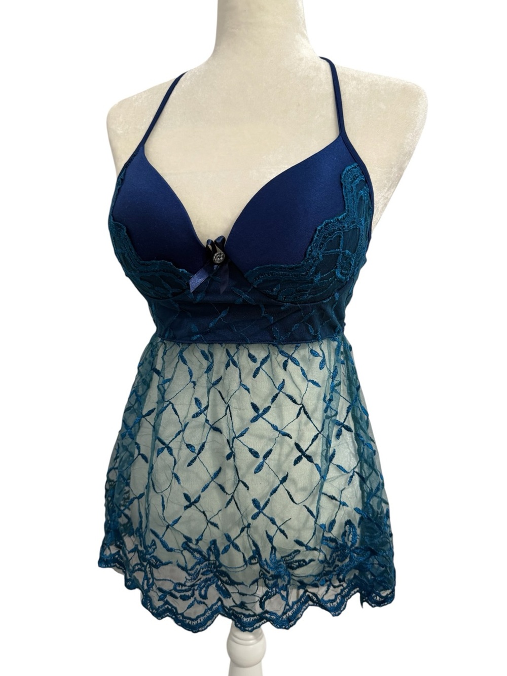 COQUETTE Blue Babydoll Top
